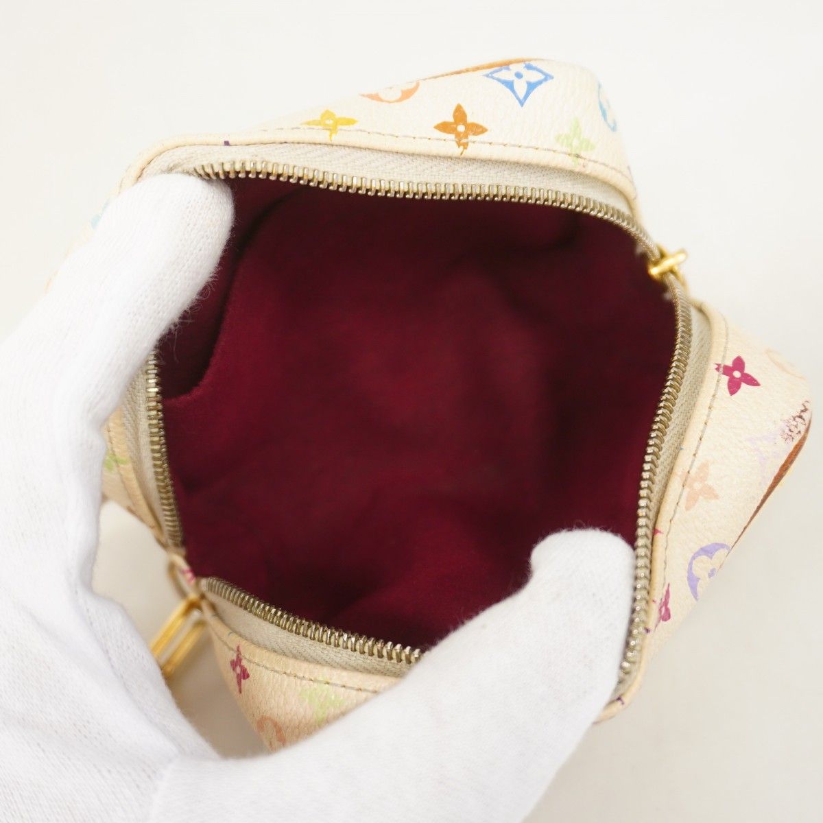 Louis Vuitton Pouch Monogram Multicolor Trousse Wapiti Blanc — view 4