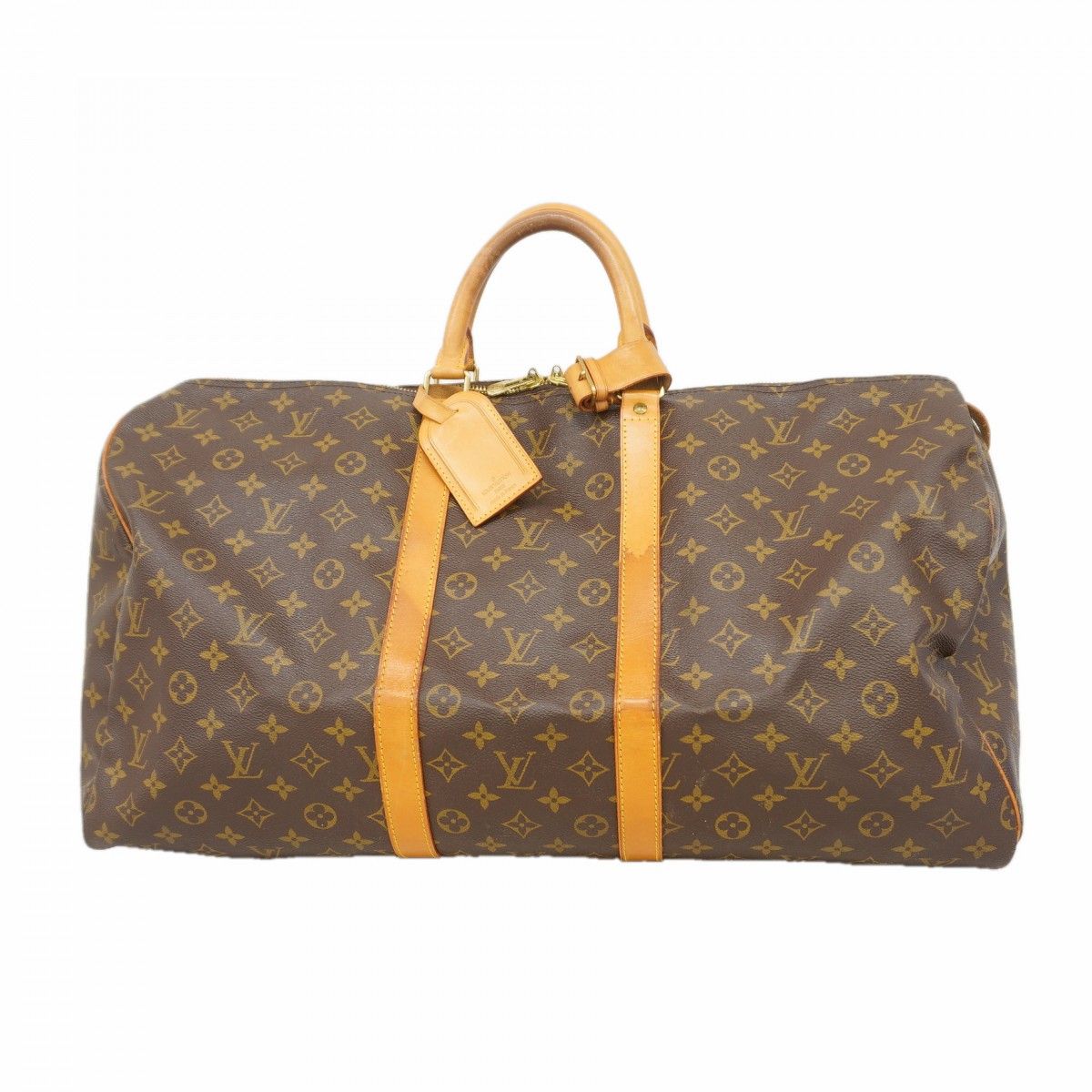 Louis Vuitton Boston Bag Monogram Keepall 55 Brown