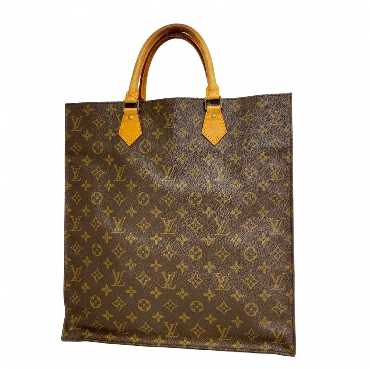 Louis Vuitton Tote Monogram Sac Plat Brown