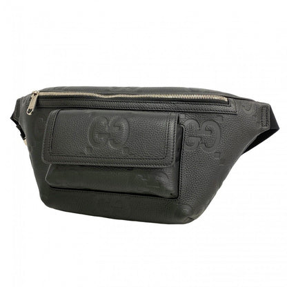 Gucci Belt Bag Jumbo GG Leather Black Silver