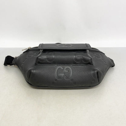 Gucci Belt Bag Jumbo GG Leather Black Silver — view 3