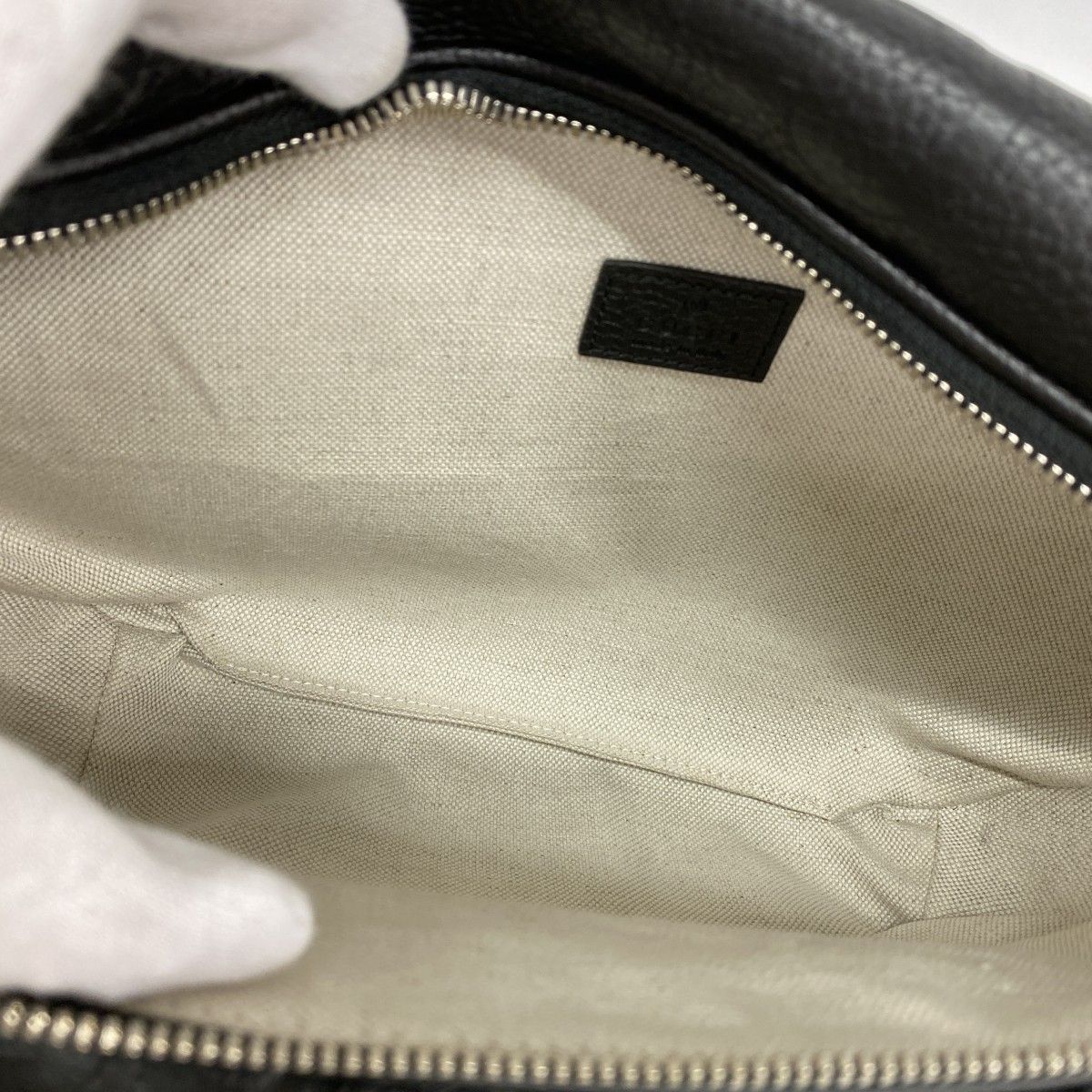 Gucci Belt Bag Jumbo GG Leather Black Silver — view 4