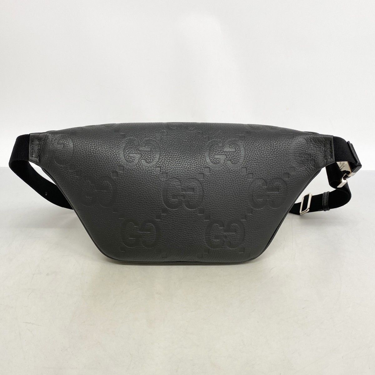 Gucci Belt Bag Jumbo GG Leather Black Silver — view 8