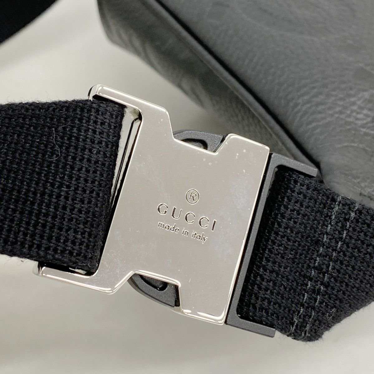 Gucci Belt Bag Jumbo GG Leather Black Silver — view 6