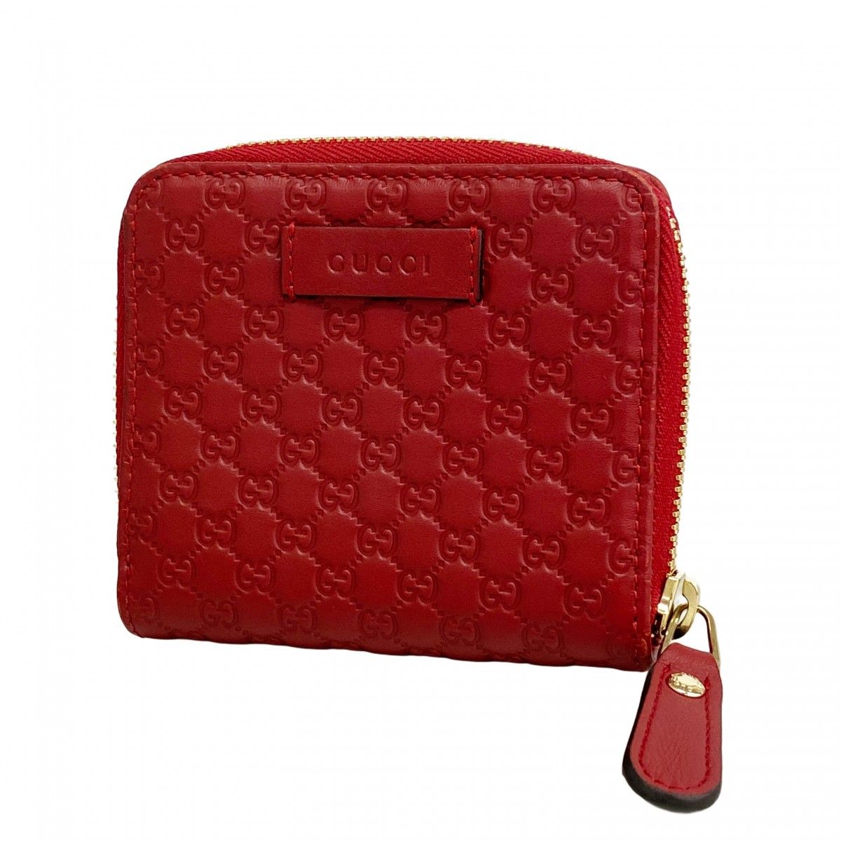 Gucci Wallet Micro Guccissima Leather Bordeaux Champagne Gold
