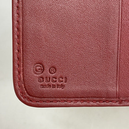 Gucci Wallet Micro Guccissima Leather Bordeaux Champagne Gold — view 4