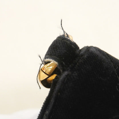 Chanel Handbag Quilted Velour Black Gold — view 6