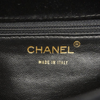 Chanel Handbag Quilted Velour Black Gold — view 5