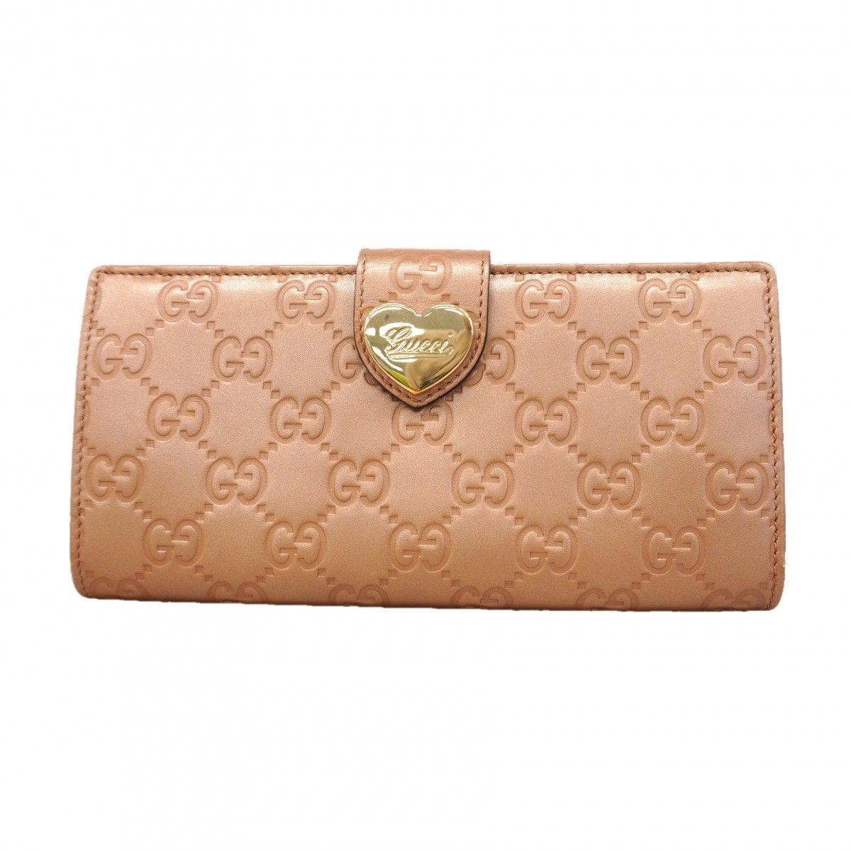 Gucci Wallet Guccissima Leather Pink Champagne Gold