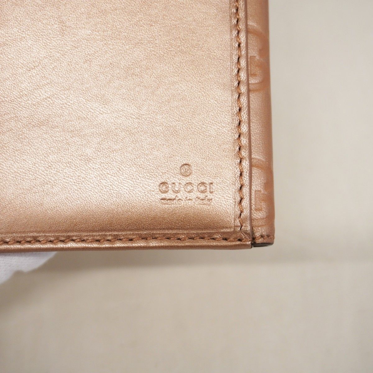 Gucci Wallet Guccissima Leather Pink Champagne Gold — view 4