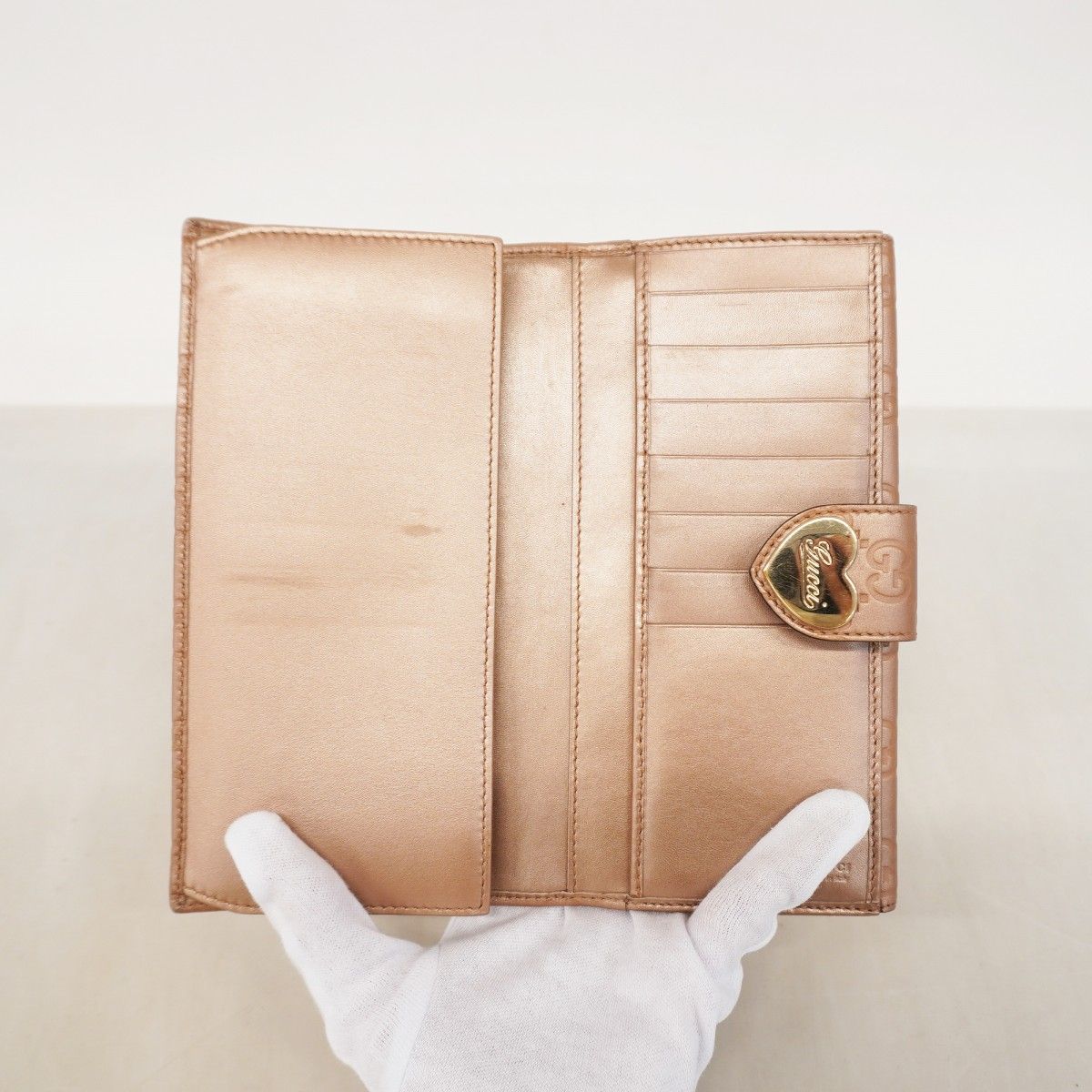 Gucci Wallet Guccissima Leather Pink Champagne Gold — view 3
