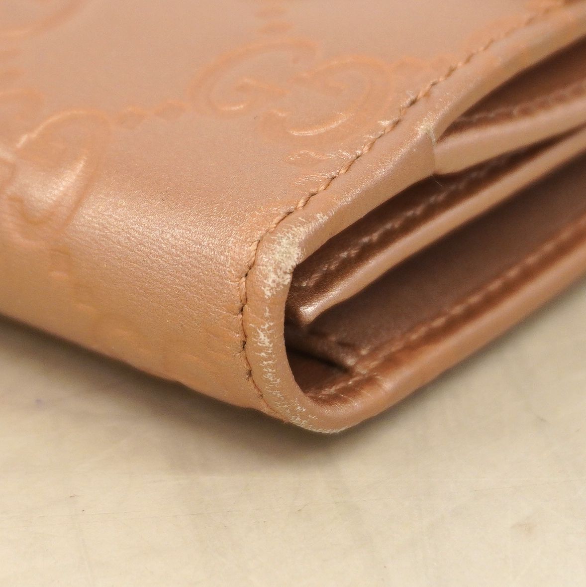 Gucci Wallet Guccissima Leather Pink Champagne Gold — view 6