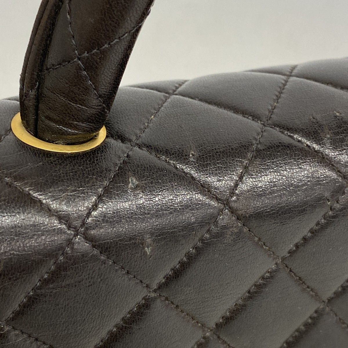 Chanel Handbag Quilted Lambskin Black Gold — view 6