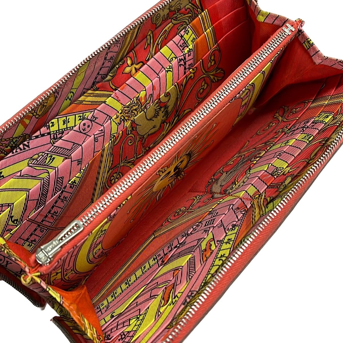 Hermes Wallet Azap Long Silk in Pink Zip Around — view 3