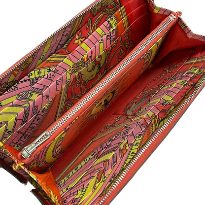 Hermes Wallet Azap Long Silk in Pink Zip Around — view 3