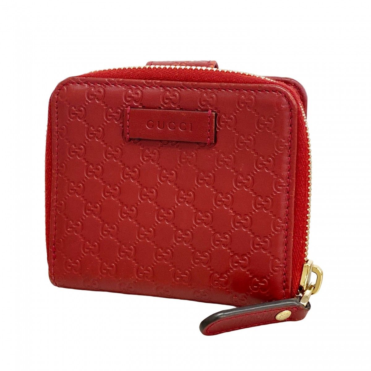 Gucci Wallet Micro Guccissima Leather Bordeaux Gold