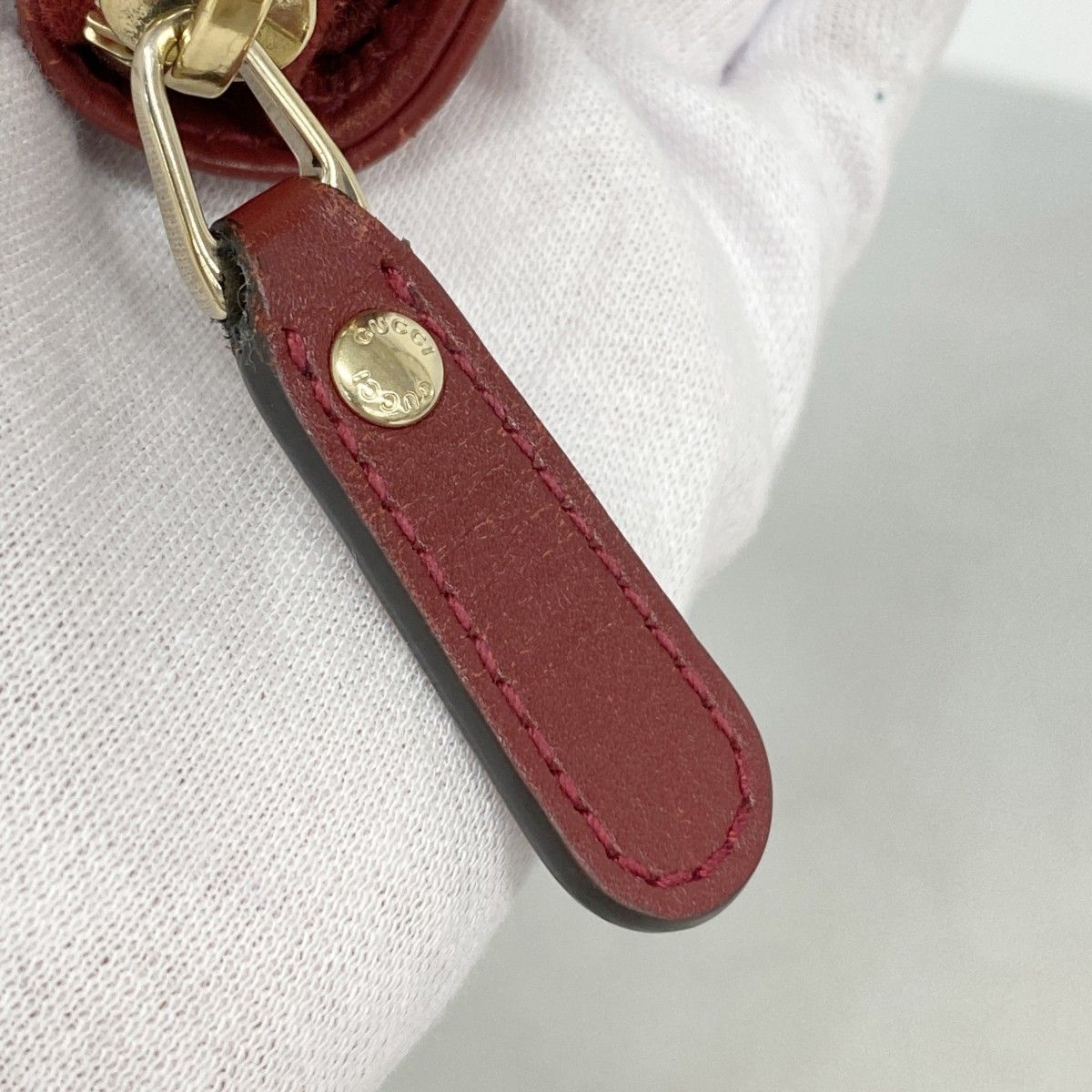 Gucci Wallet Micro Guccissima Leather Bordeaux Gold — view 8