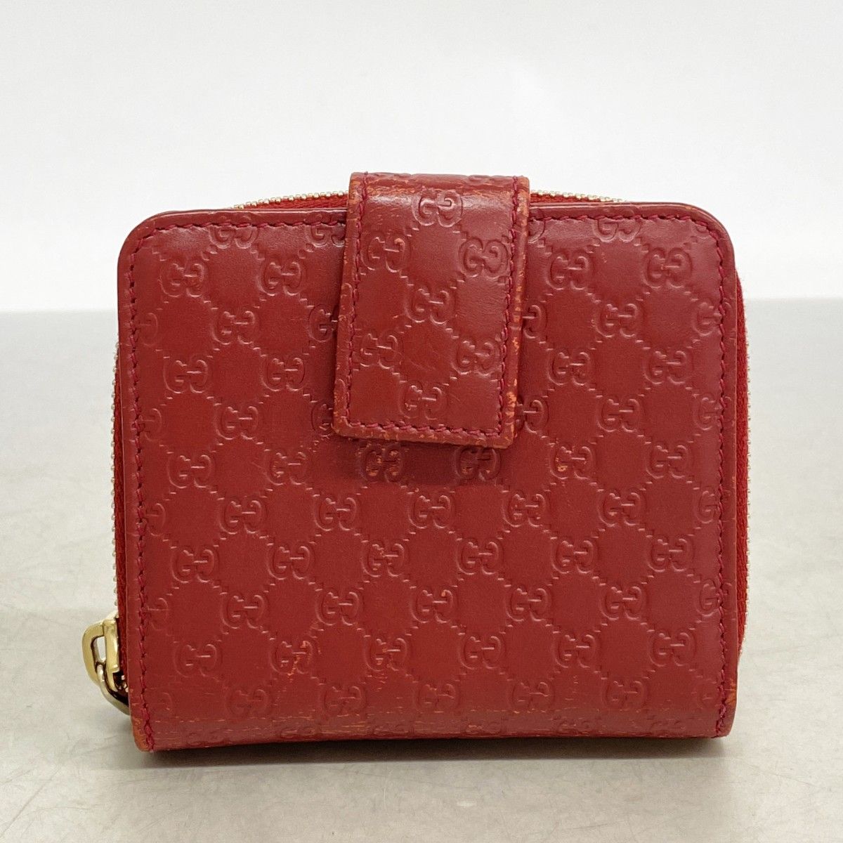 Gucci Wallet Micro Guccissima Leather Bordeaux Gold — view 9