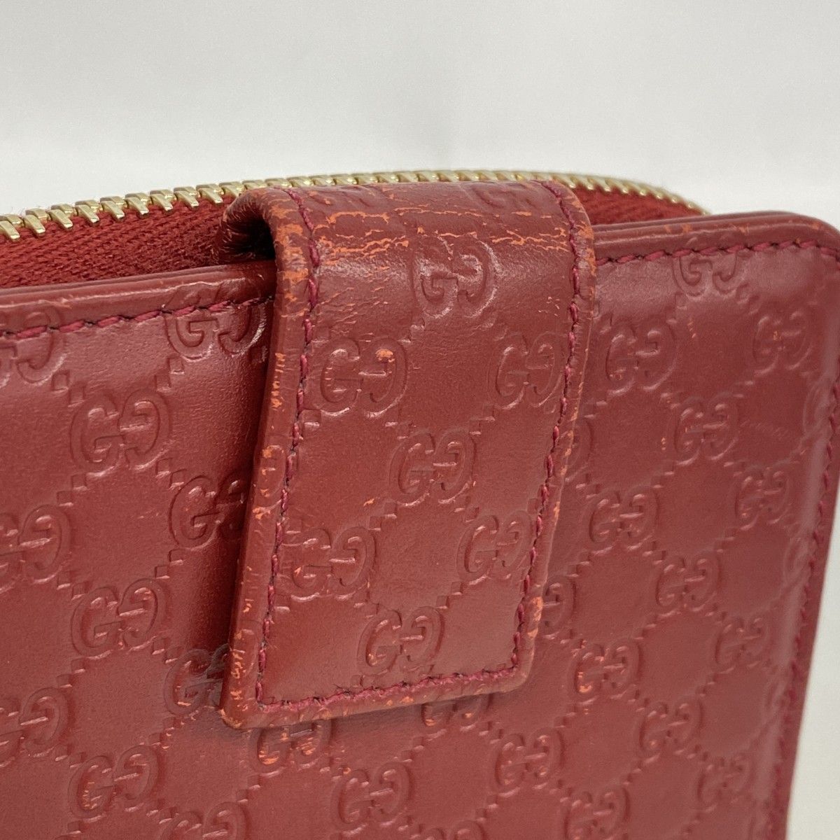 Gucci Wallet Micro Guccissima Leather Bordeaux Gold — view 5
