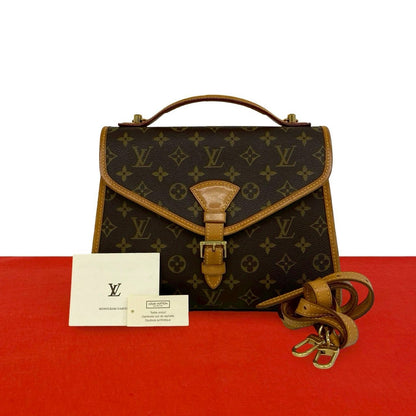 Louis Vuitton Vintage Bel Air Monogram 2-Way Leather Shoulder Bag Brown