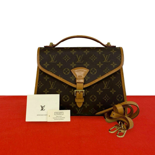 Louis Vuitton Vintage Bel Air Monogram 2-Way Leather Shoulder Bag Brown