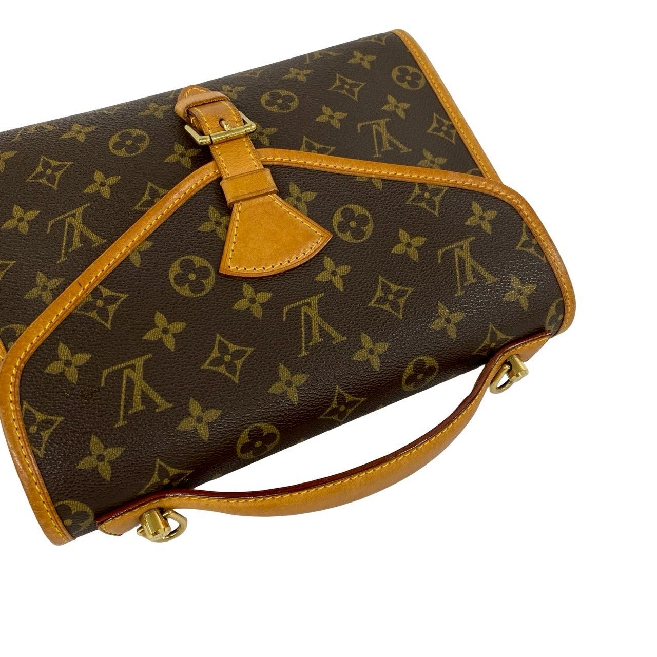 Louis Vuitton Vintage Bel Air Monogram 2-Way Leather Shoulder Bag Brown — view 4