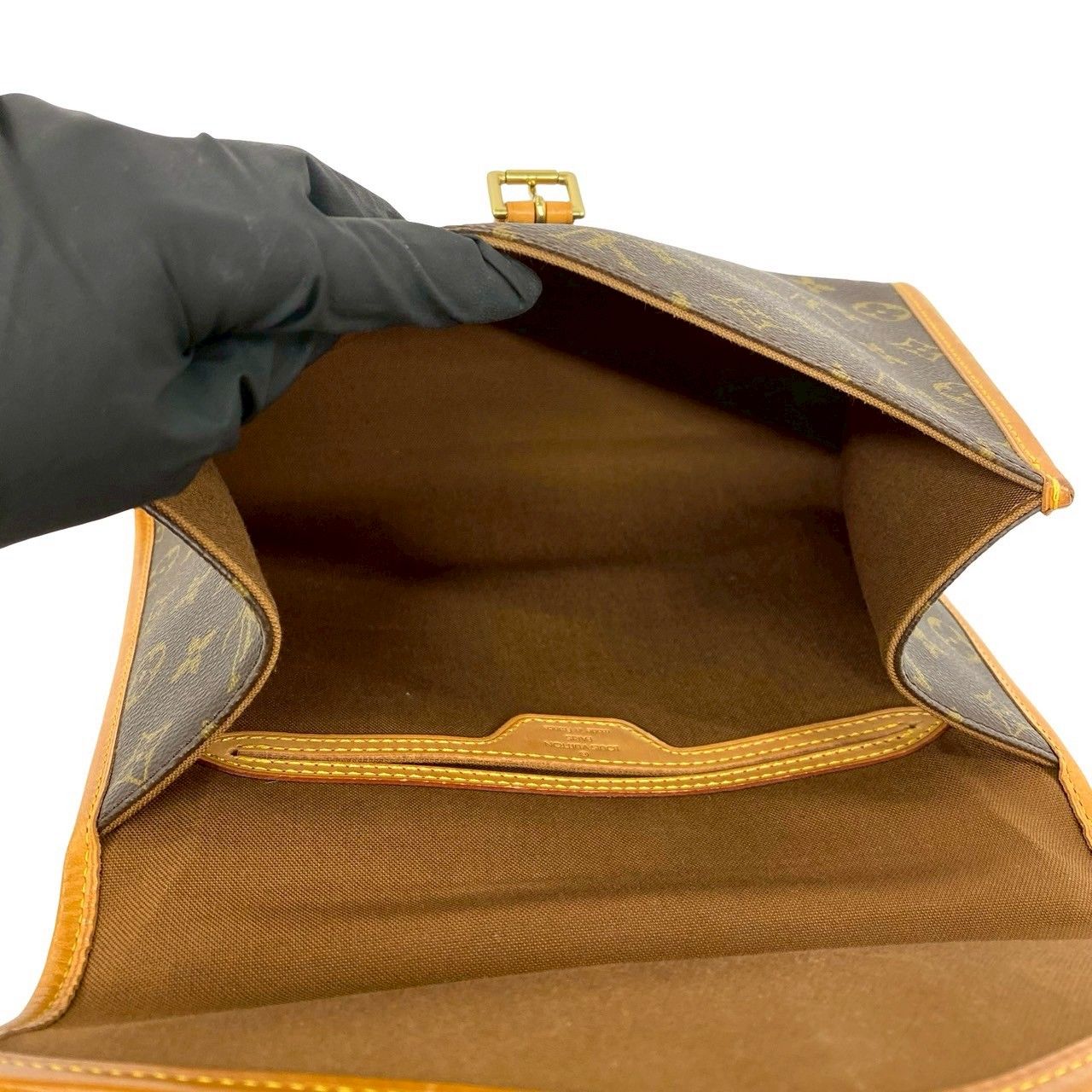 Louis Vuitton Vintage Bel Air Monogram 2-Way Leather Shoulder Bag Brown — view 9