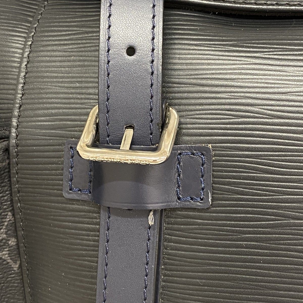Louis Vuitton Backpack Monogram Eclipse Epi Christopher PM Black Blue — view 7