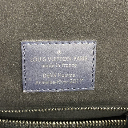 Louis Vuitton Backpack Monogram Eclipse Epi Christopher PM Black Blue — view 5