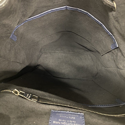 Louis Vuitton Backpack Monogram Eclipse Epi Christopher PM Black Blue — view 4
