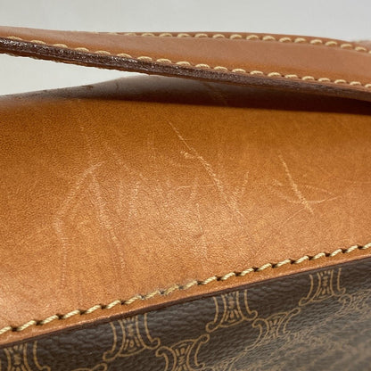 Celine Vanity Bag Macadam Brown Gold — view 7