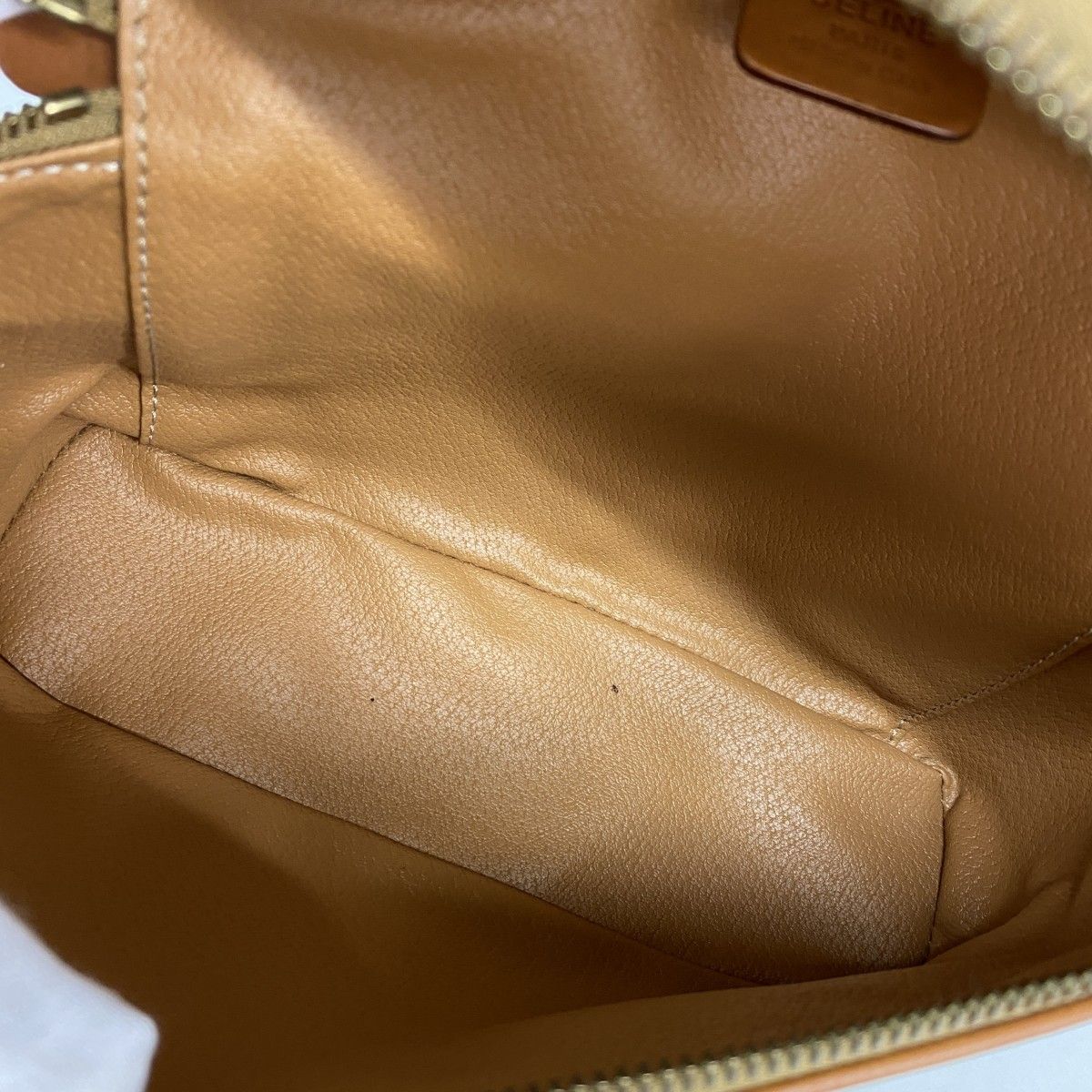 Celine Vanity Bag Macadam Brown Gold — view 4