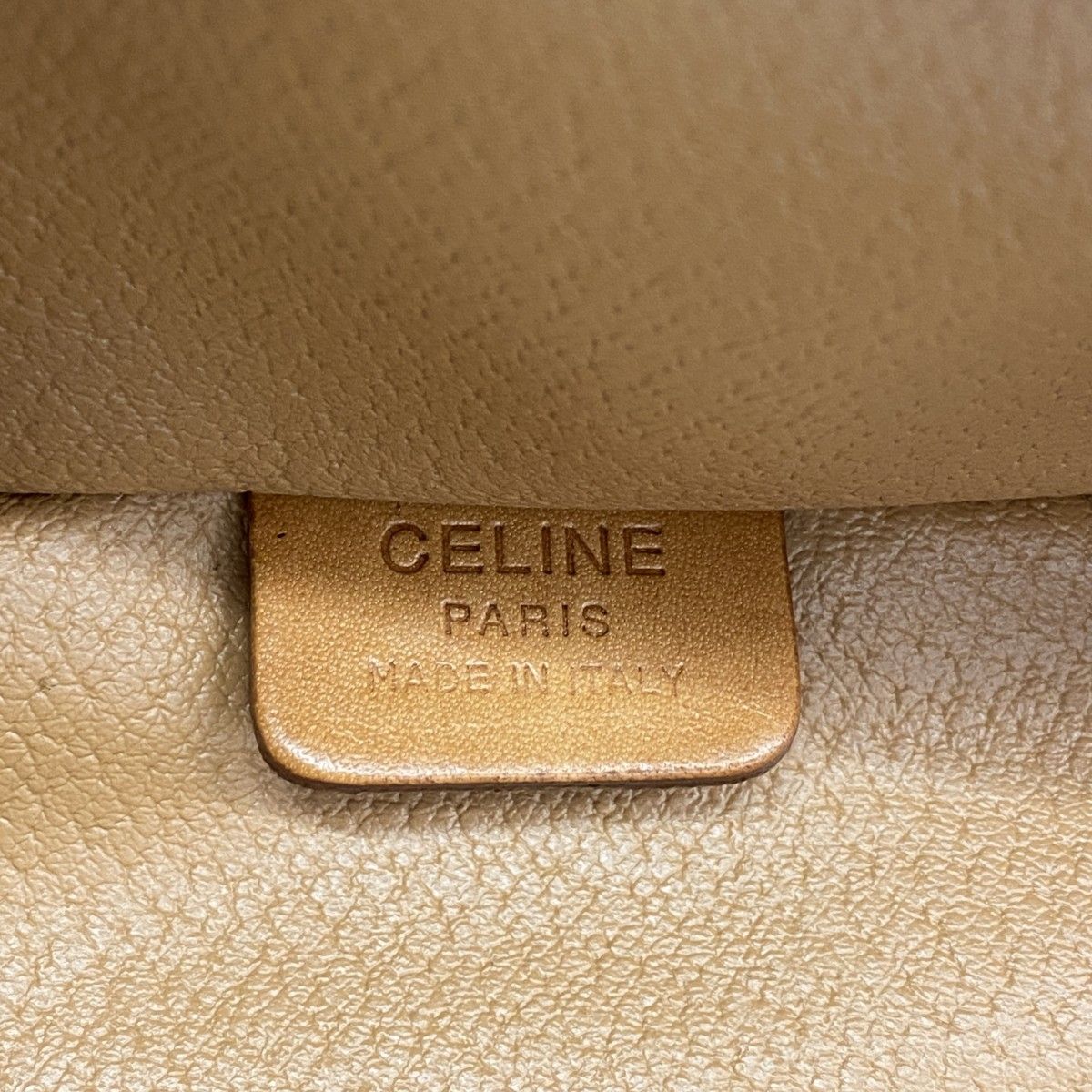 Celine Vanity Bag Macadam Brown Gold — view 5