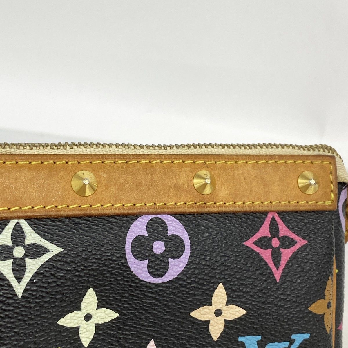 Louis Vuitton Pouch Monogram Multicolor Pochette Noir — view 9