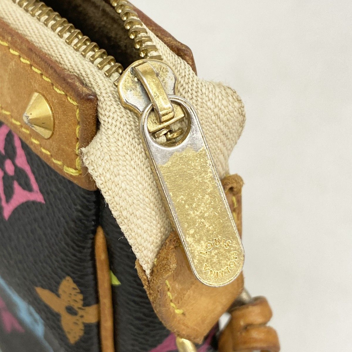 Louis Vuitton Pouch Monogram Multicolor Pochette Noir — view 7