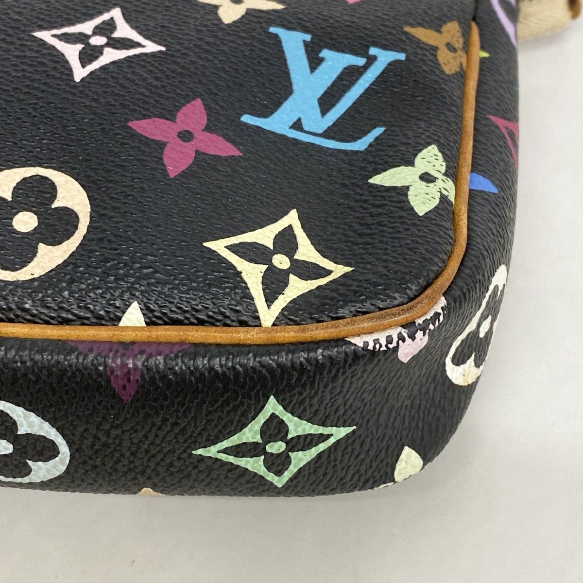 Louis Vuitton Pouch Monogram Multicolor Pochette Noir — view 8