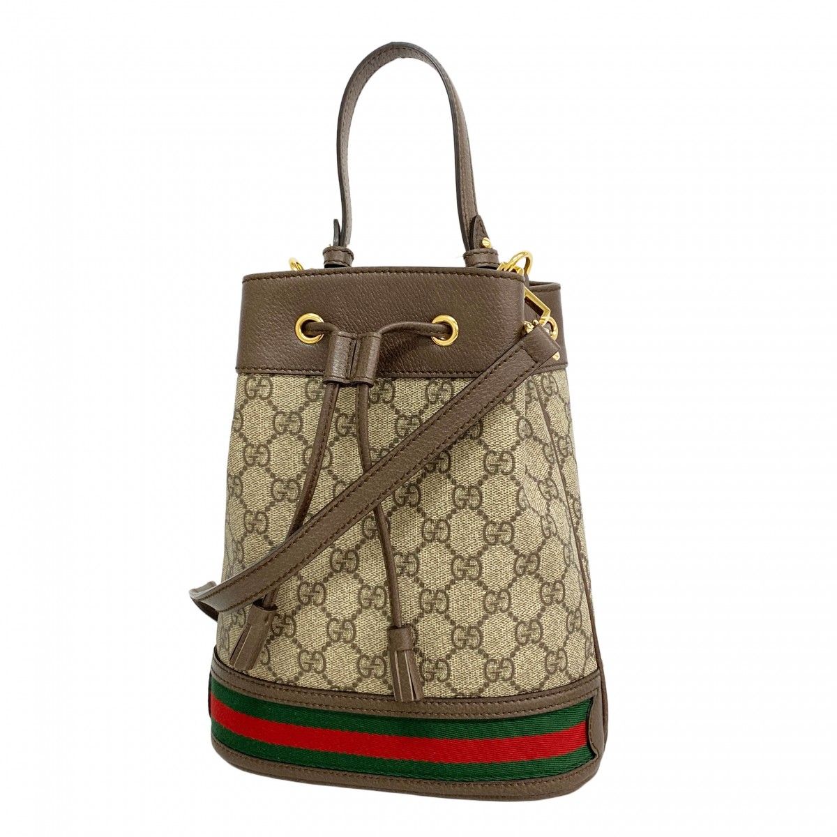 Gucci Handbag Ophidia Brown Gold 2-Way