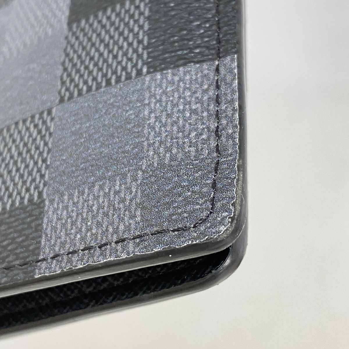 Louis Vuitton Wallet Damier Graphite Giant Portefeuille Brazza NM Blanc — view 6