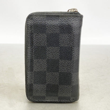 Louis Vuitton Coin Case Damier Graphite Zippy Purse Black — view 9
