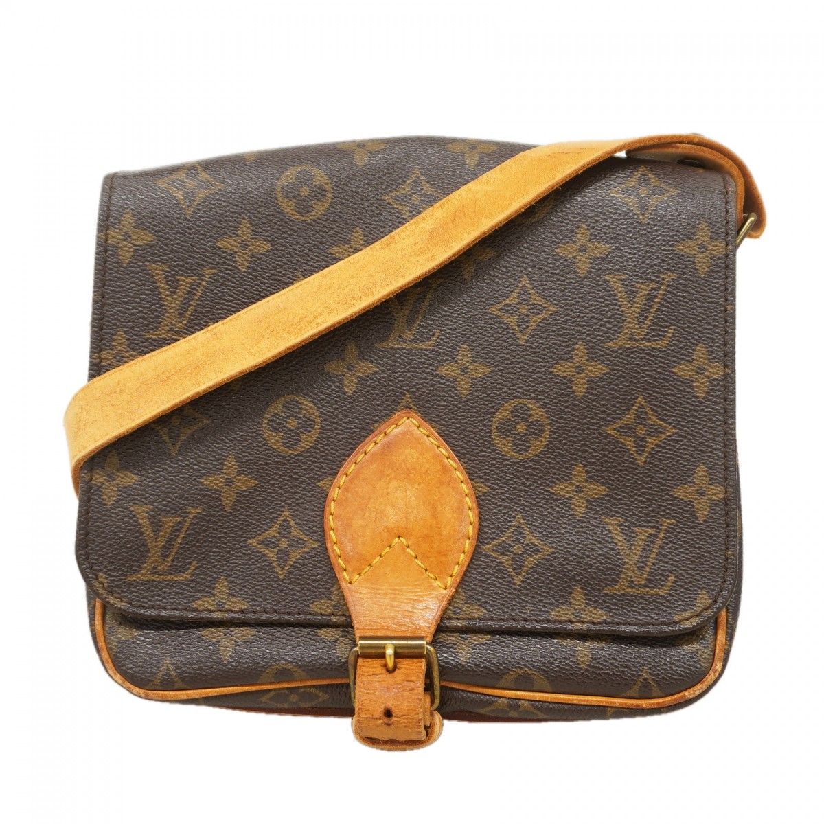 Louis Vuitton Shoulder Bag Monogram Cartouchiere MM Brown