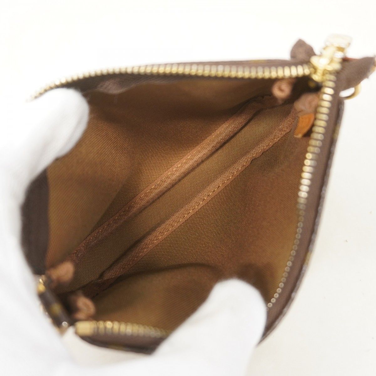 Louis Vuitton Pouch Monogram Mini Pochette Brown — view 4