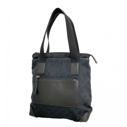 Gucci Tote GG Canvas 019 Navy Black Silver