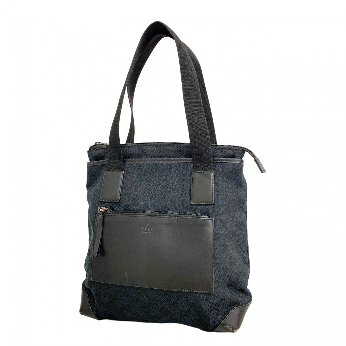 Gucci Tote GG Canvas 019 Navy Black Silver