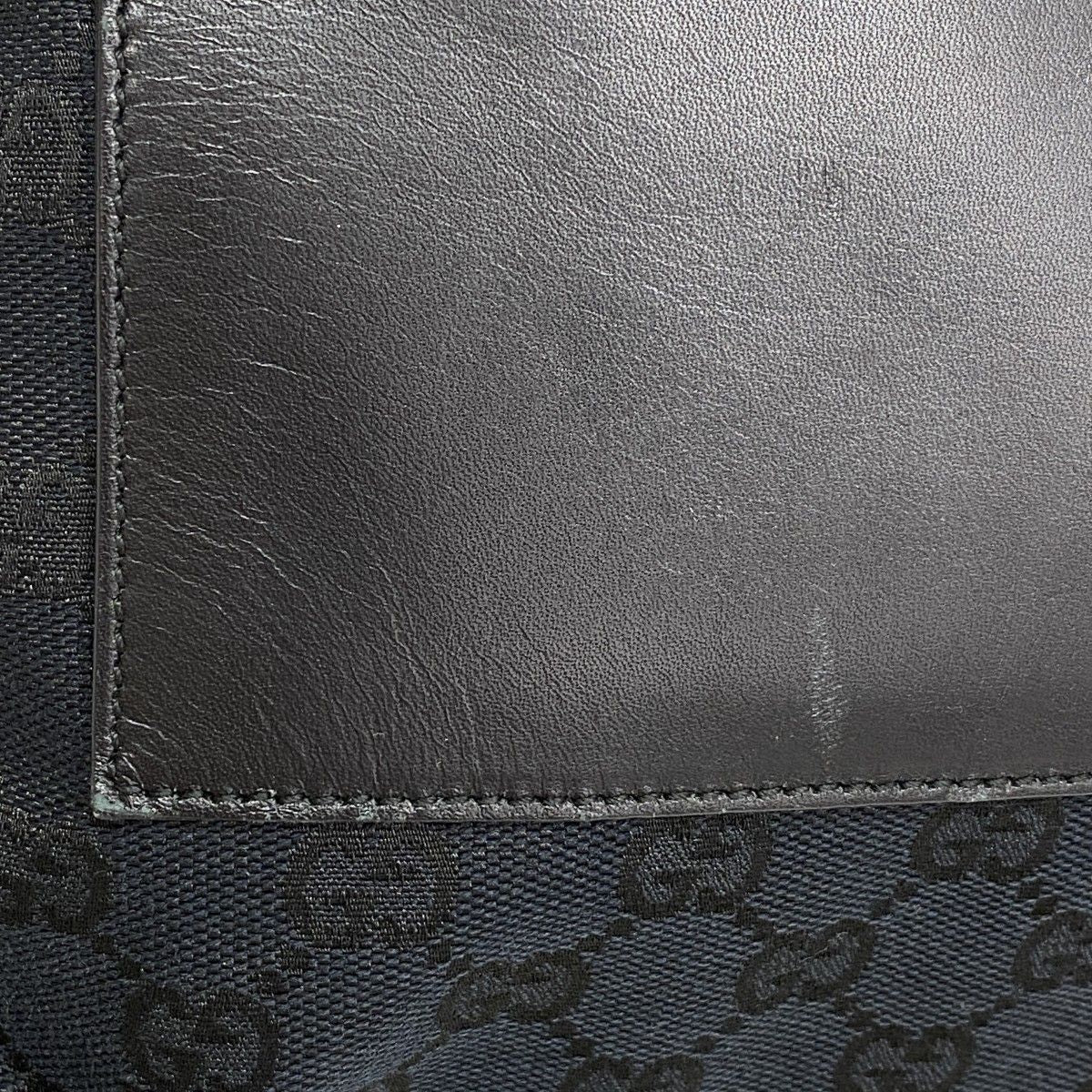 Gucci Tote GG Canvas 019 Navy Black Silver — view 9