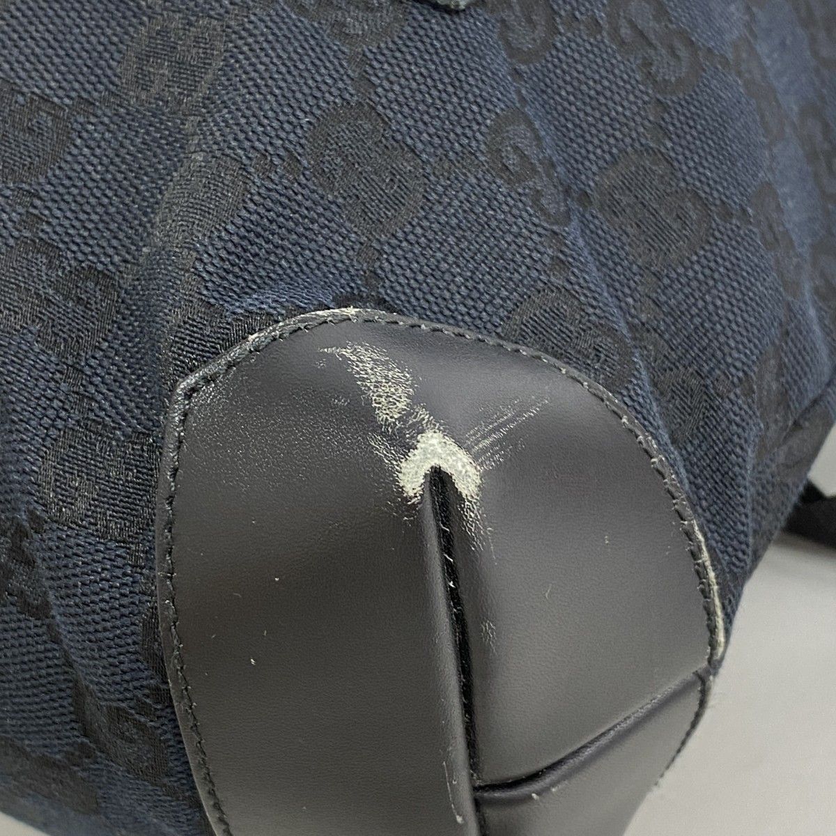Gucci Tote GG Canvas 019 Navy Black Silver — view 6