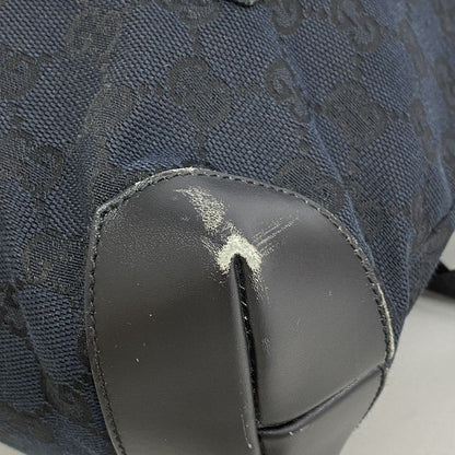 Gucci Tote GG Canvas 019 Navy Black Silver — view 6