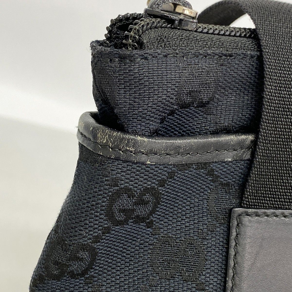 Gucci Tote GG Canvas 019 Navy Black Silver — view 7