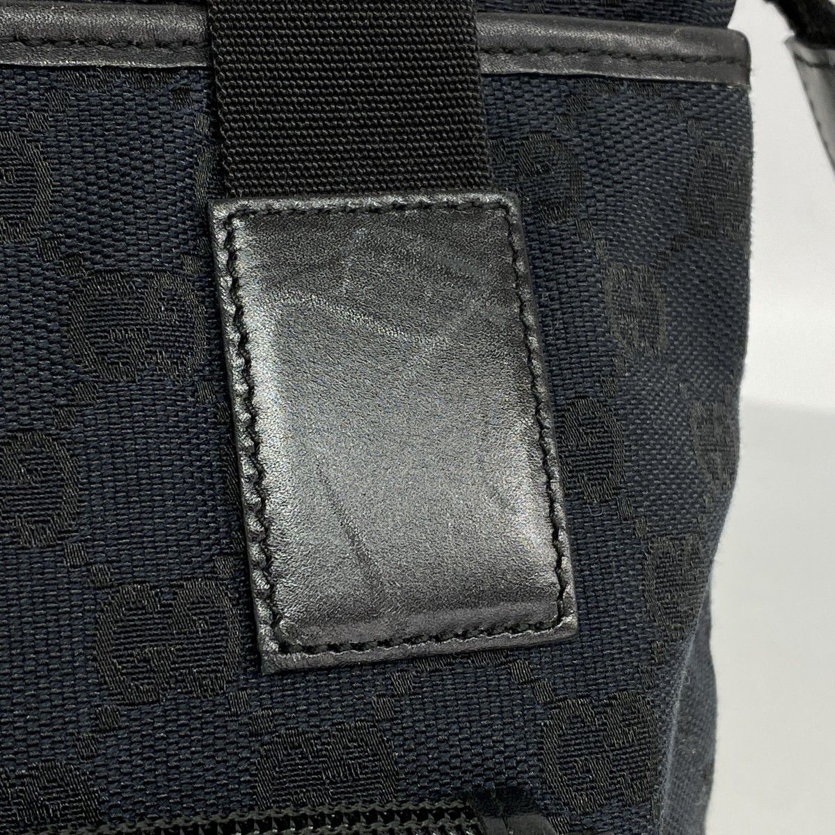 Gucci Tote GG Canvas 019 Navy Black Silver — view 8