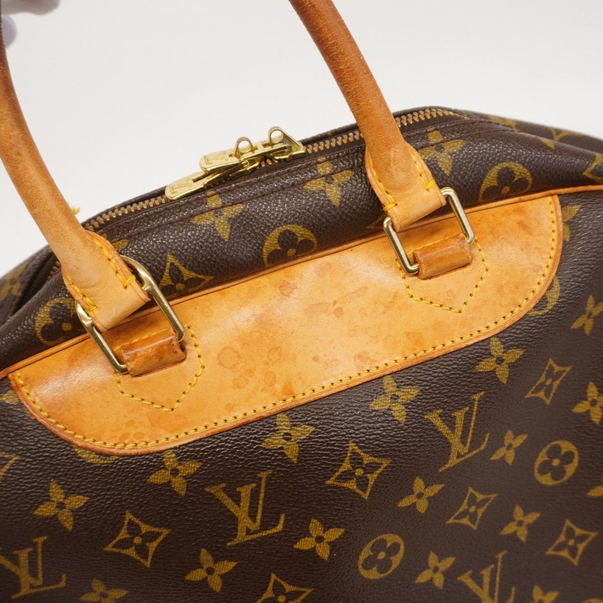 Louis Vuitton Handbag Monogram Deauville Brown — view 9