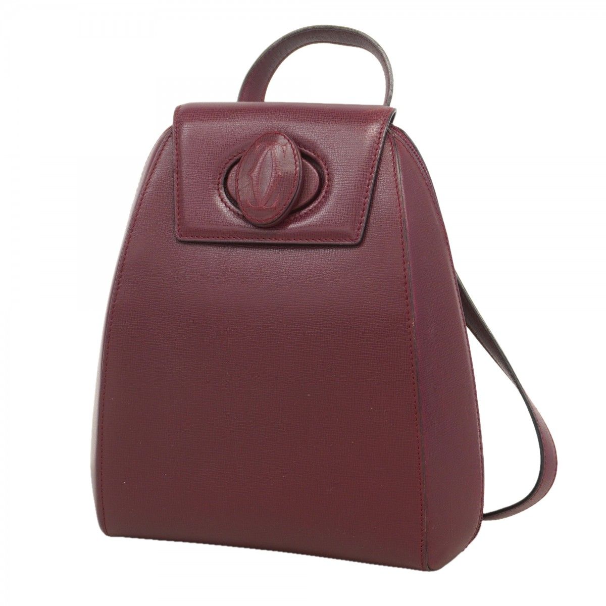Cartier Backpack Must Leather Bordeaux Gold